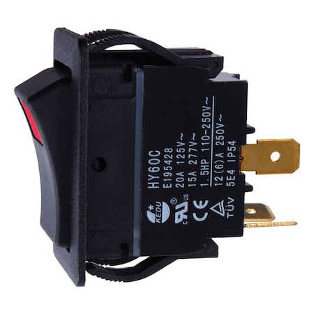 Jandorf Jandorf 20 amps Single Pole Rocker Power Tool Switch Black 1 pk 61126